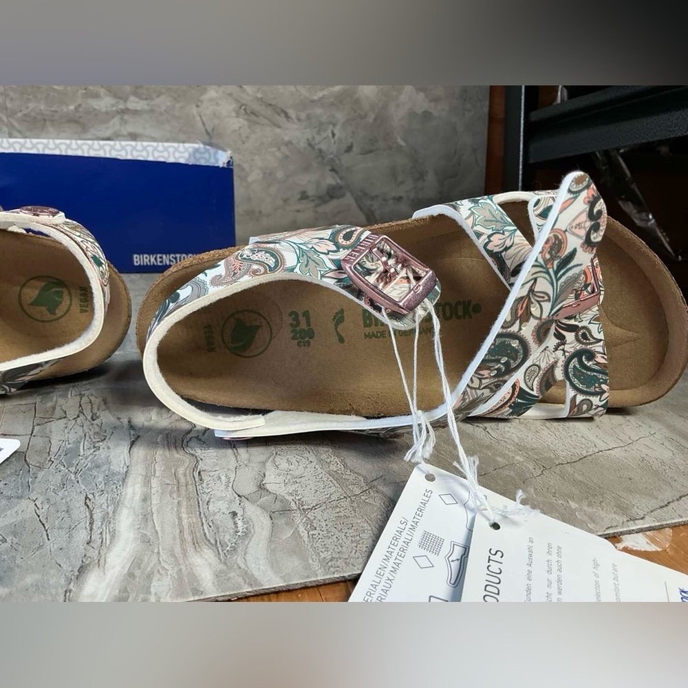 BIRKENSTOCK RIO VEGAN PAISLEY LIGHT ROSE BIRKO FLOR NARROW - Picture 5 of 6
